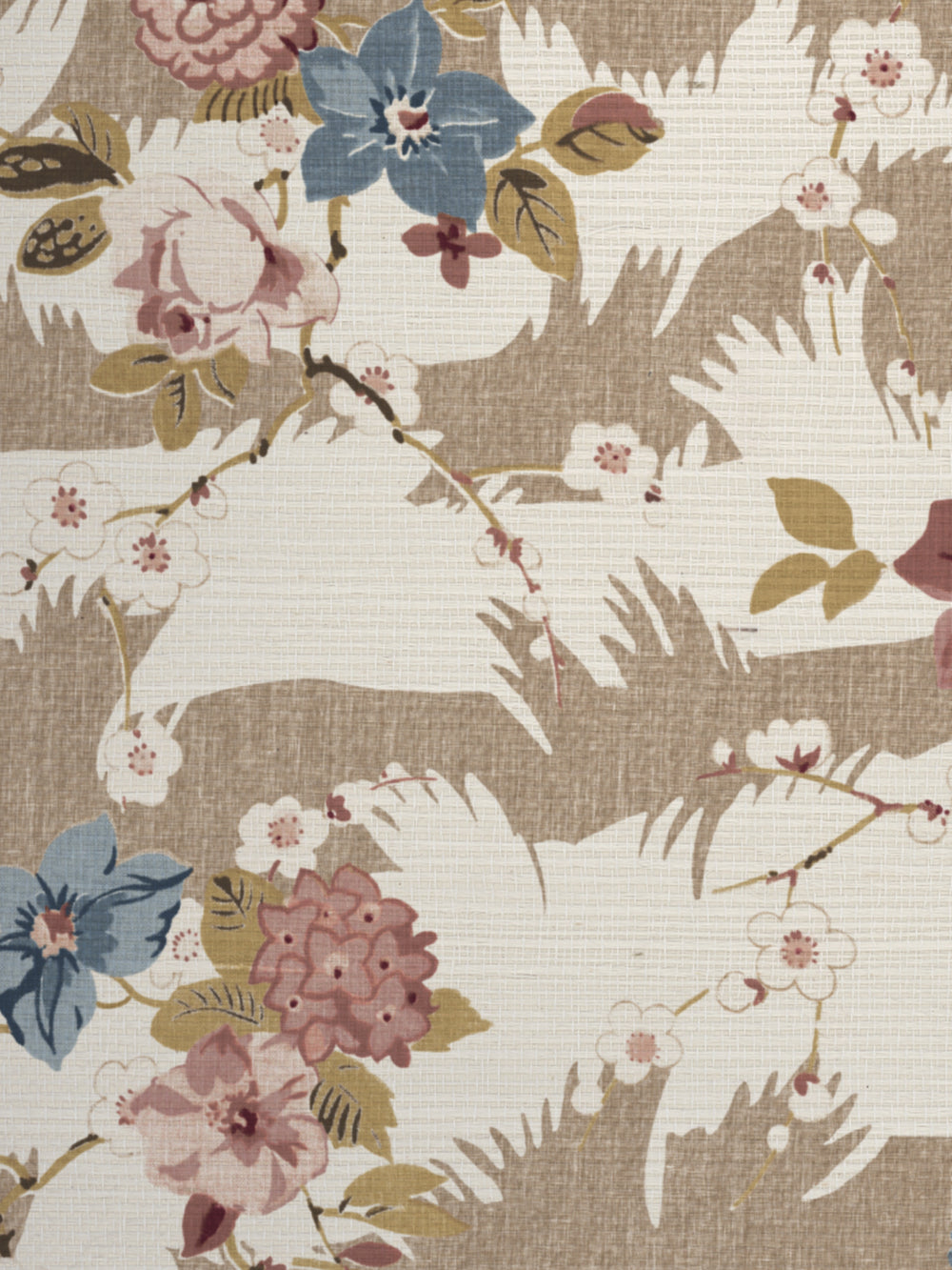dora chintz grasscloth wallpaper by nathan turner mustard