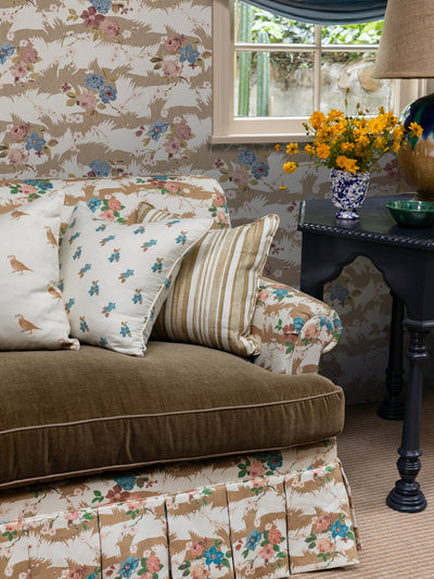 dora chintz wallpaper by nathan turner mustard