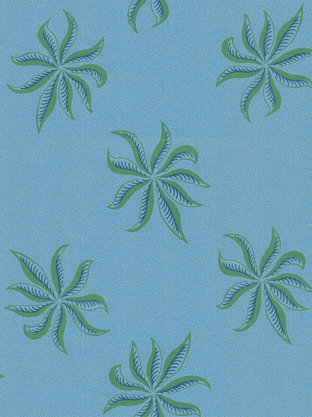 'Dot Frisée' Linen Fabric by Clare V. - Azure Green