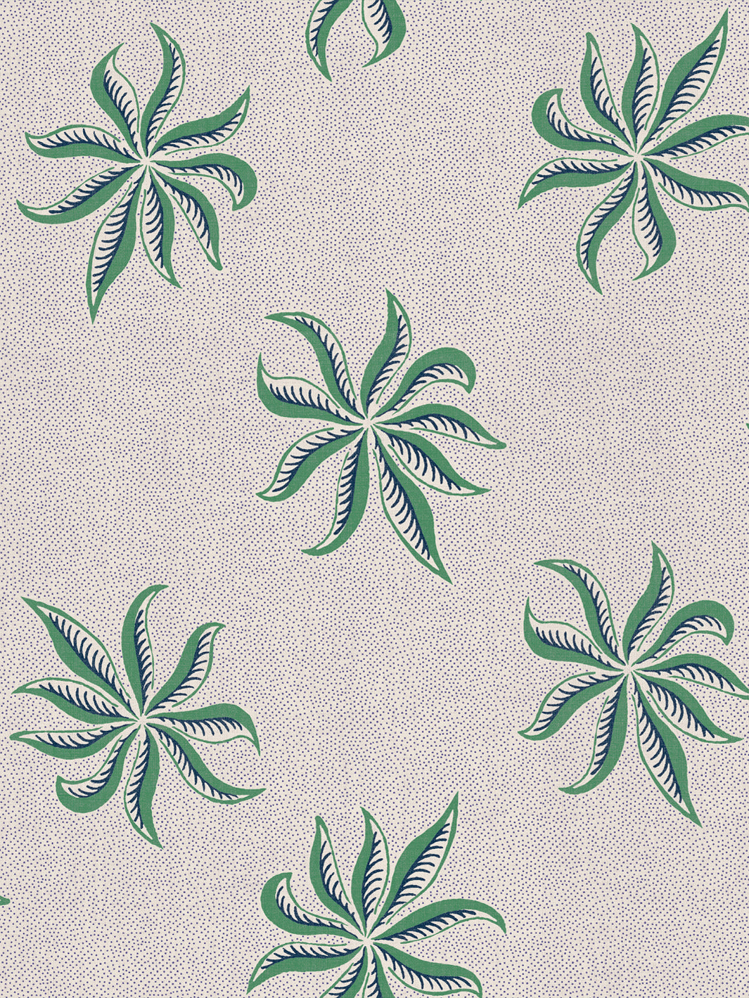 'Dot Frisée' Linen Fabric by Clare V. - Fern Parchment