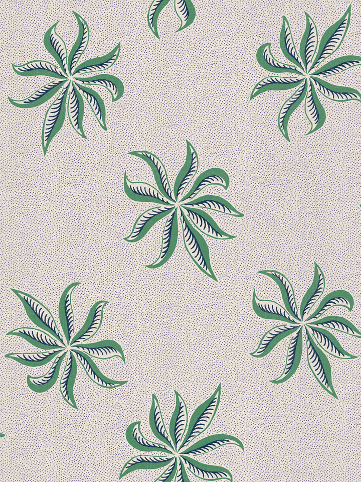 'Dot Frisée' Linen Fabric by Clare V. - Fern Parchment