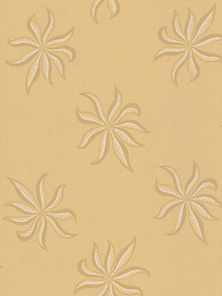 'Dot Frisée' Linen Fabric by Clare V. - Gold Buttercream