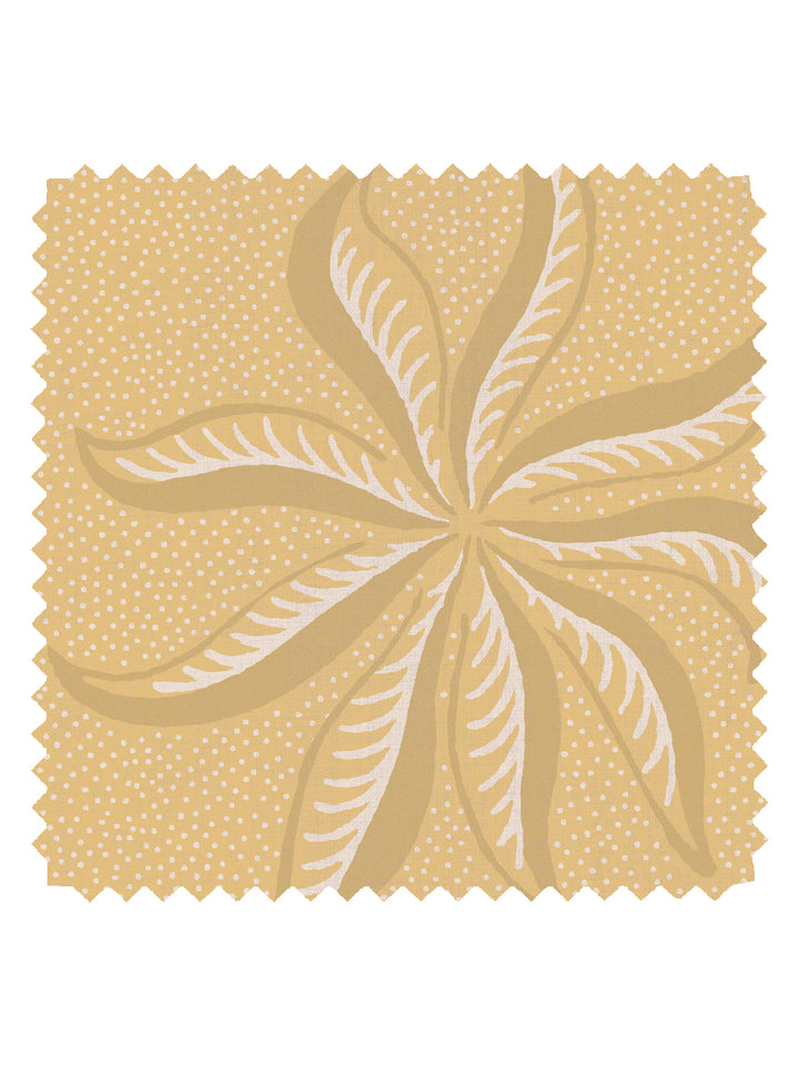 'Dot Frisée' Linen Fabric by Clare V. - Gold Buttercream