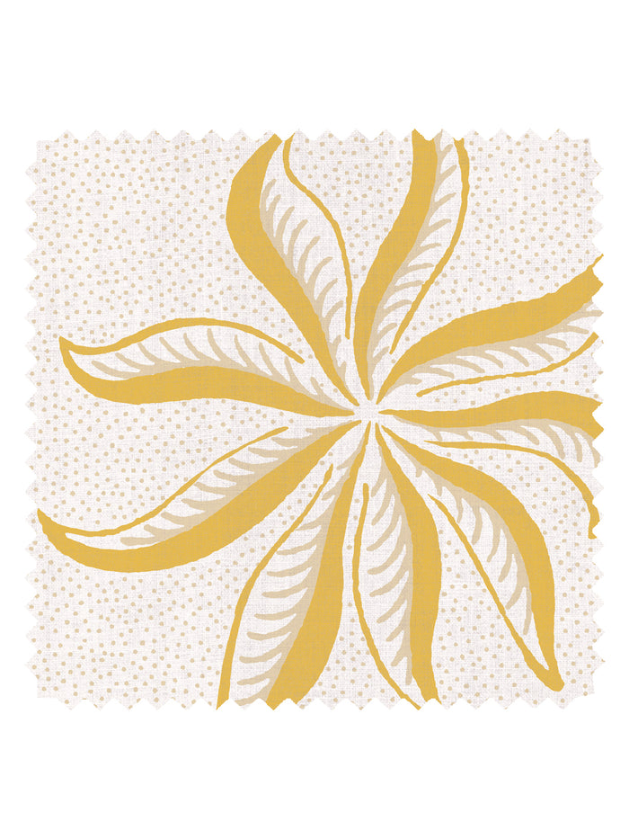 'Dot Frisée' Linen Fabric by Clare V. - Yellow Cream
