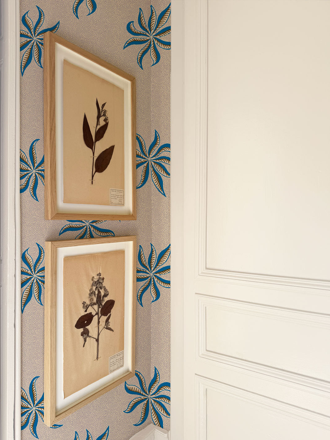 'Dot Frisée' Wallpaper by Clare V. - Cyan Parchment