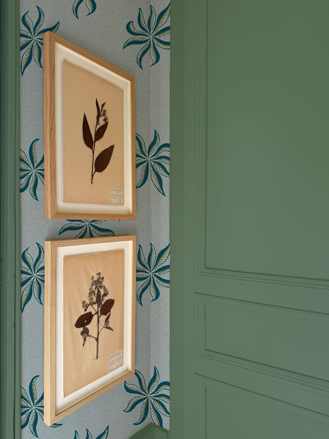 'Dot Frisée' Wallpaper by Clare V. - Powder Olive