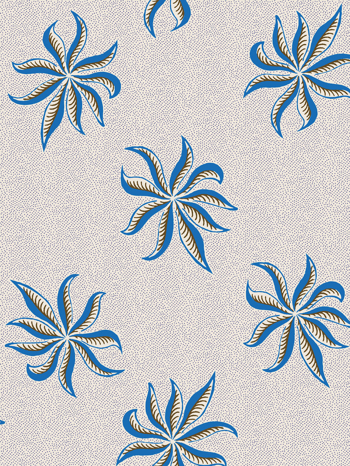 'Dot Frisée' Wallpaper by Clare V. - Cyan Parchment
