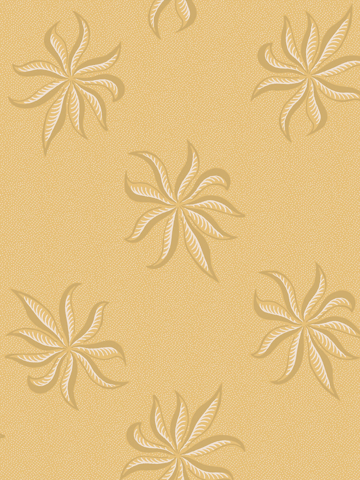 'Dot Frisée' Wallpaper by Clare V. - Gold Buttercream