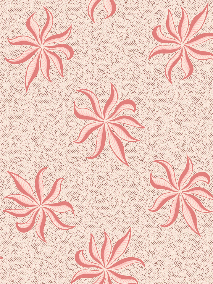'Dot Frisée' Wallpaper by Clare V. - Pink Petal