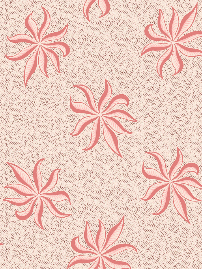 'Dot Frisée' Wallpaper by Clare V. - Pink Petal