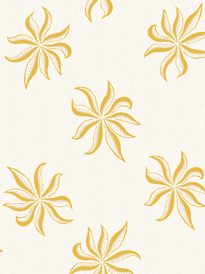 'Dot Frisée' Wallpaper by Clare V. - Yellow Cream