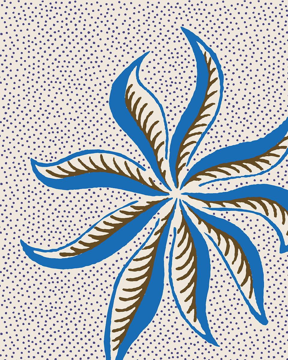 'Dot Frisée' Wallpaper by Clare V. - Cyan Parchment