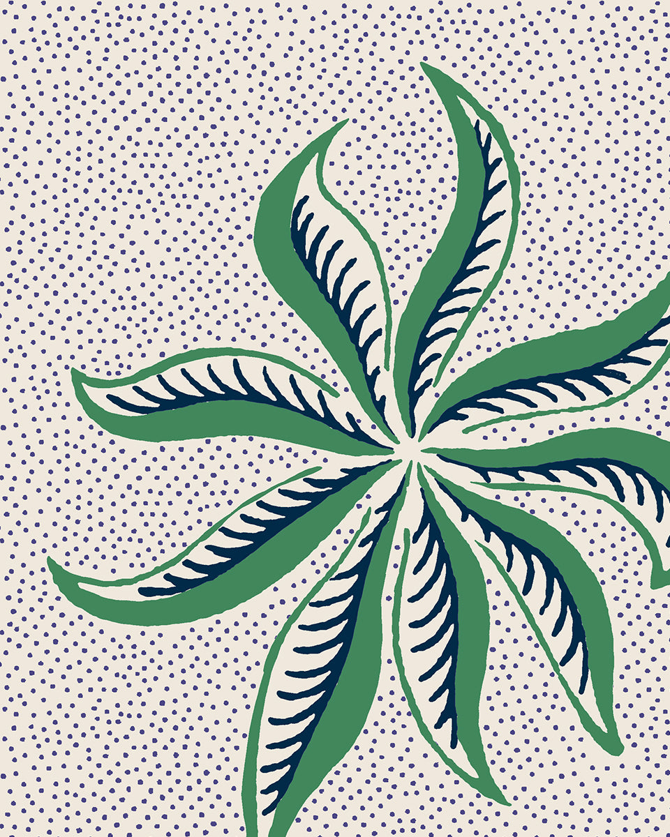 'Dot Frisée' Wallpaper by Clare V. - Fern Parchment