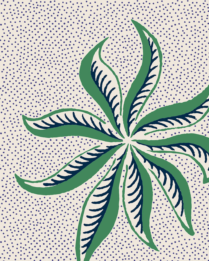 'Dot Frisée' Wallpaper by Clare V. - Fern Parchment