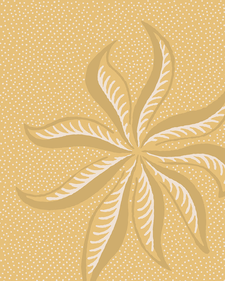 'Dot Frisée' Wallpaper by Clare V. - Gold Buttercream