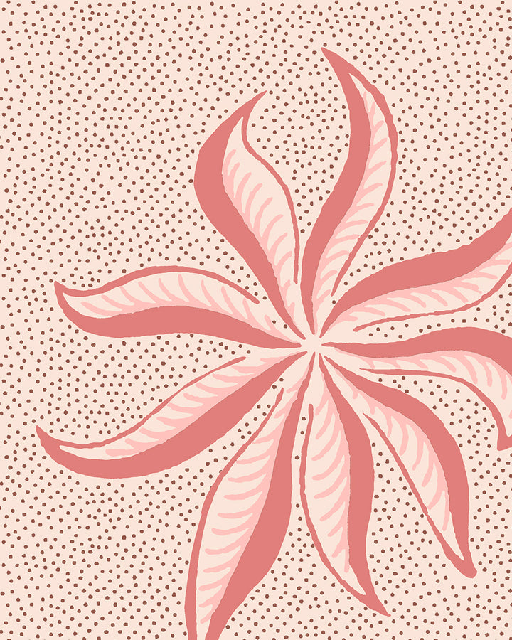 'Dot Frisée' Wallpaper by Clare V. - Pink Petal