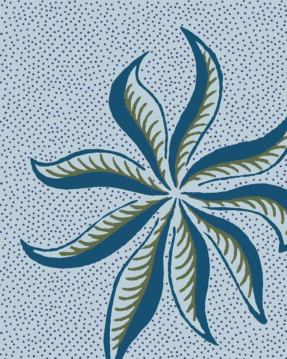 'Dot Frisée' Wallpaper by Clare V. - Powder Olive