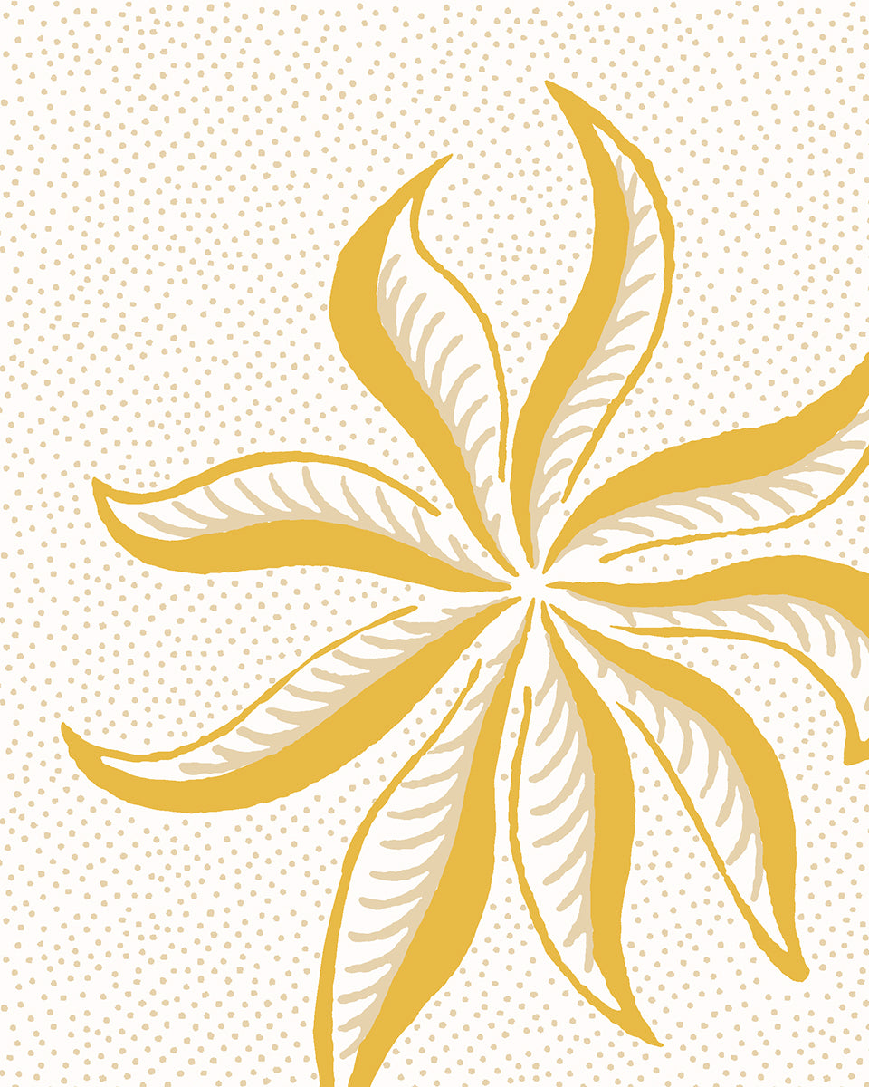 'Dot Frisée' Wallpaper by Clare V. - Yellow Cream