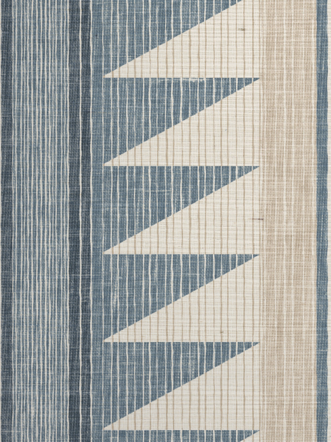'Edwin Stripe' Grasscloth Wallpaper by Nathan Turner - Blue Taupe