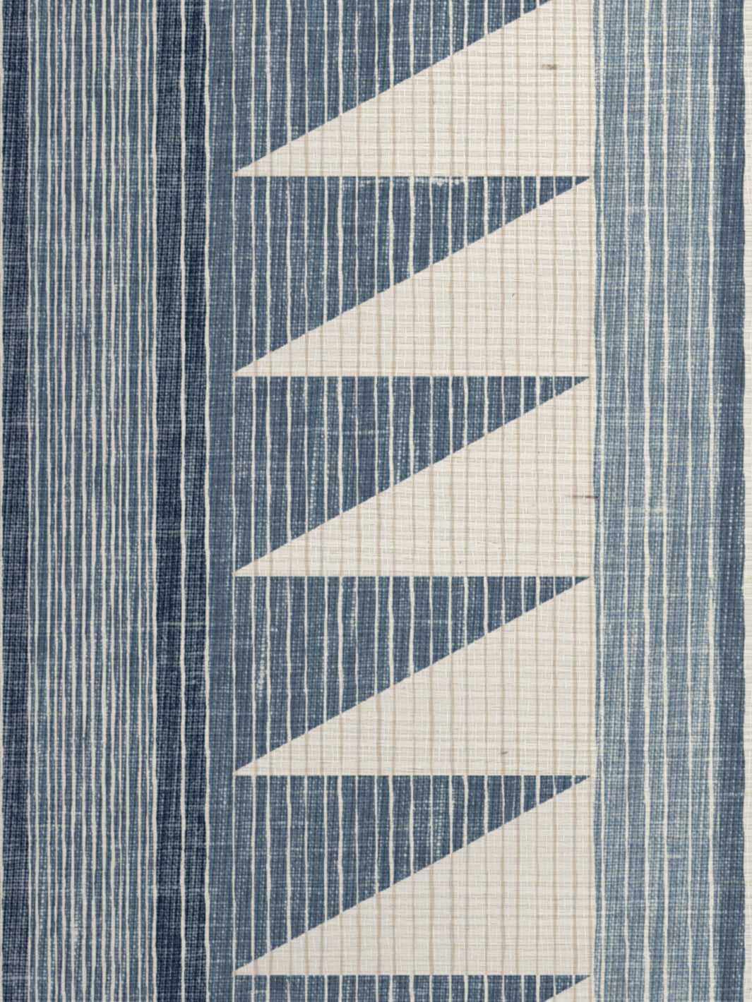 'Edwin Stripe' Grasscloth Wallpaper by Nathan Turner - Blue