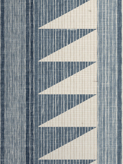 'Edwin Stripe' Grasscloth Wallpaper by Nathan Turner - Blue