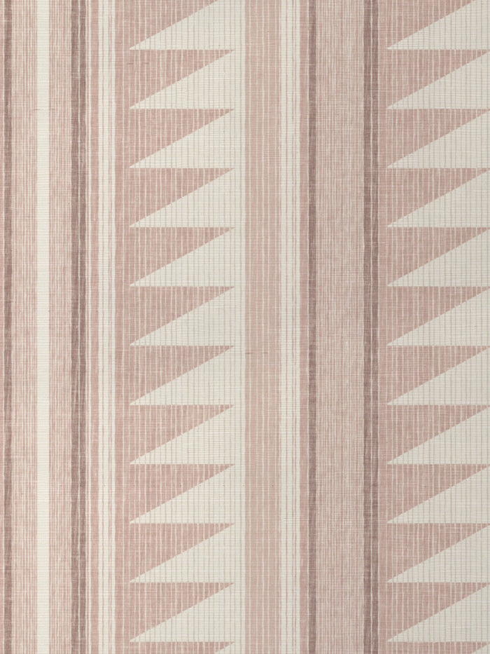'Edwin Stripe' Grasscloth Wallpaper by Nathan Turner - Pink