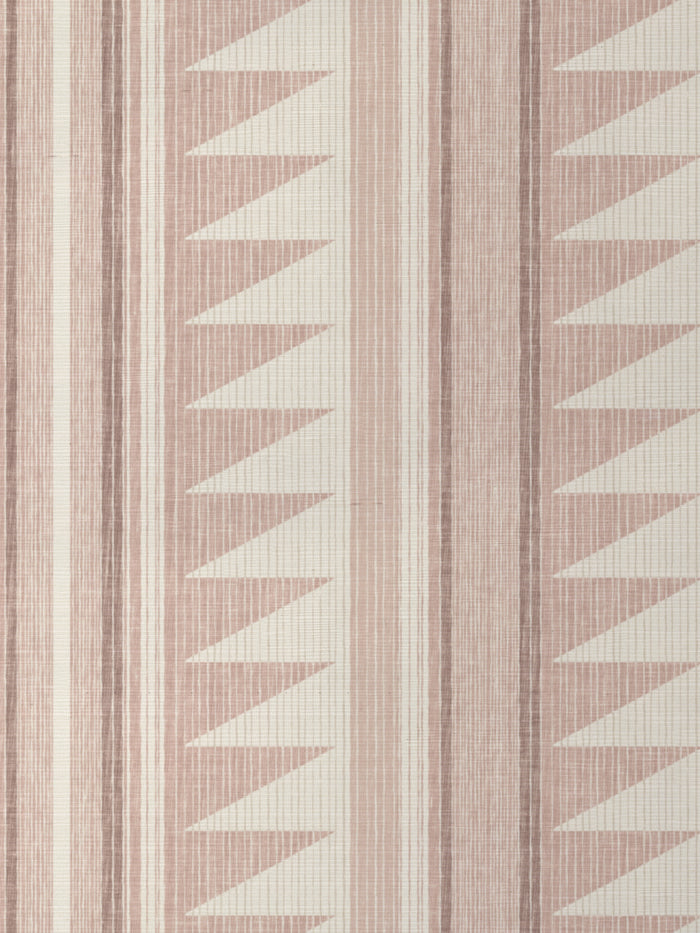'Edwin Stripe' Grasscloth Wallpaper by Nathan Turner - Pink