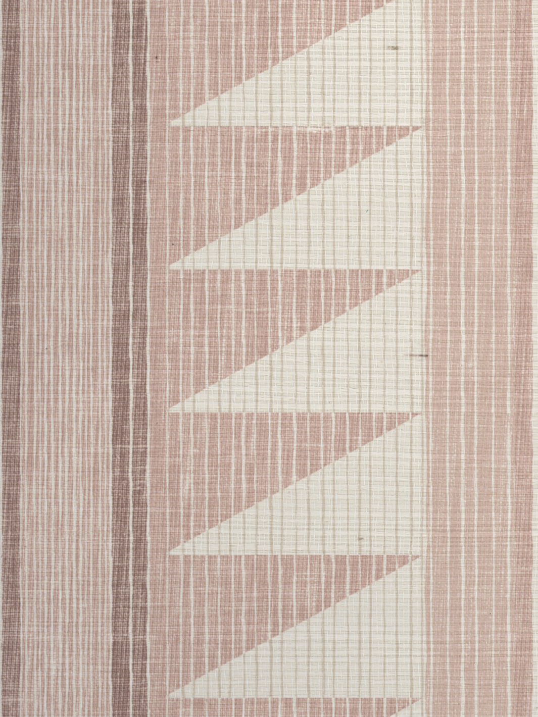 'Edwin Stripe' Grasscloth Wallpaper by Nathan Turner - Pink