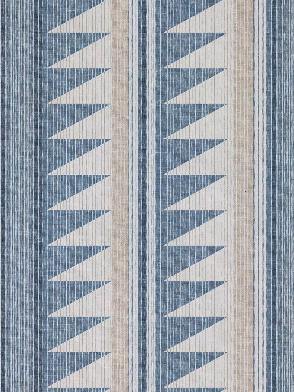 edwin stripe linen fabric by nathan turner blue taupe