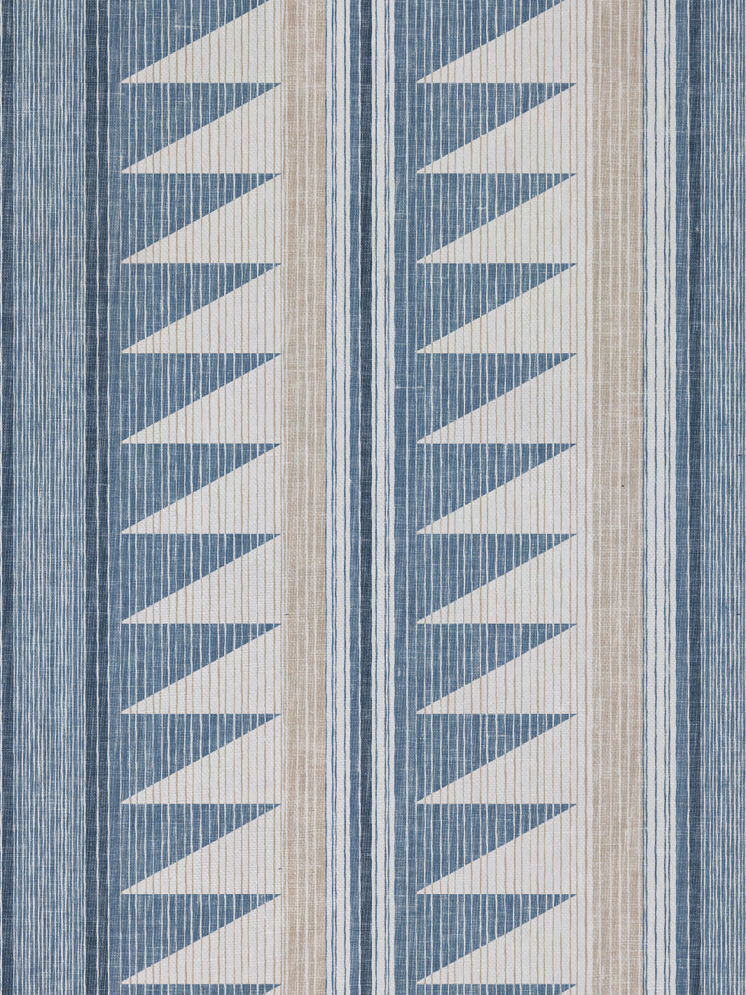 edwin stripe linen fabric by nathan turner blue taupe