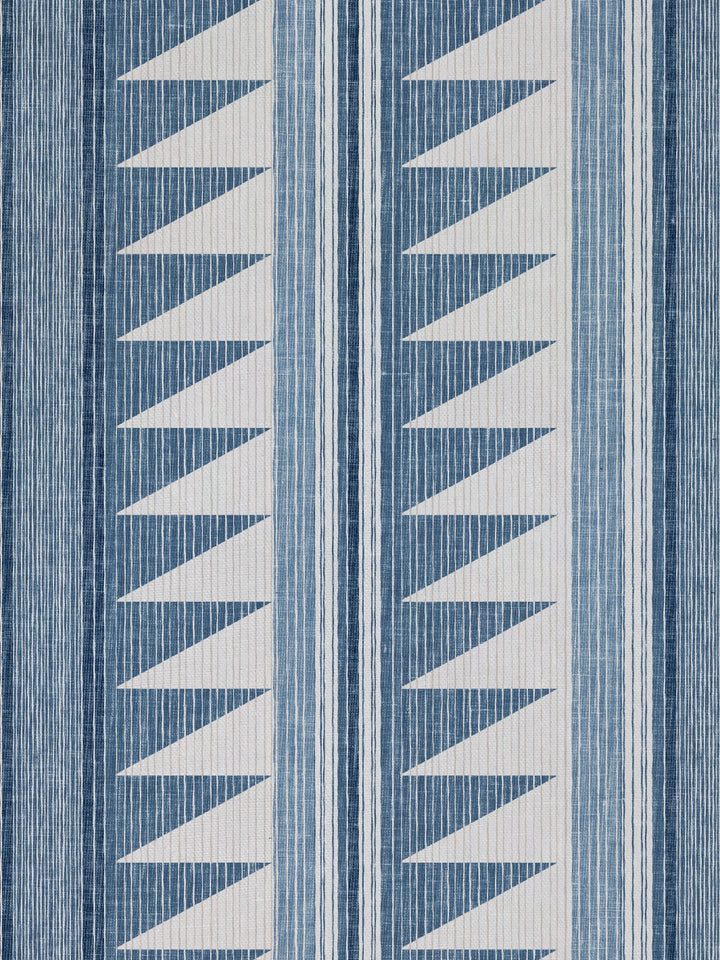 edwin stripe linen fabric by nathan turner blue