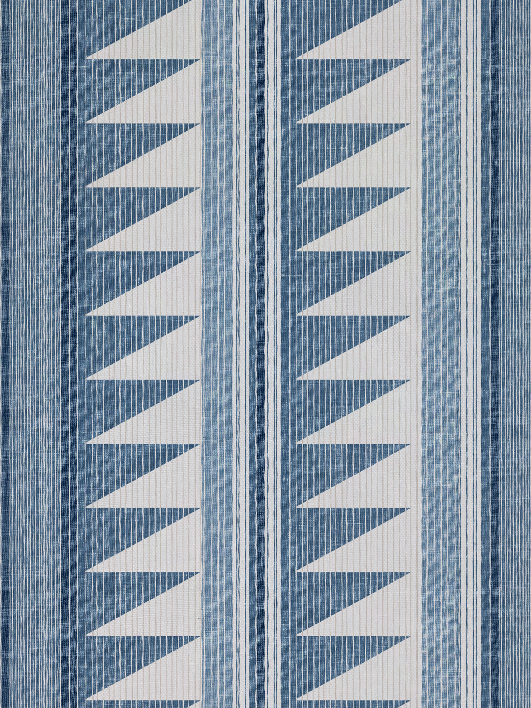 'Edwin Stripe' Linen Fabric by Nathan Turner - Blue