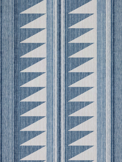 'Edwin Stripe' Linen Fabric by Nathan Turner - Blue