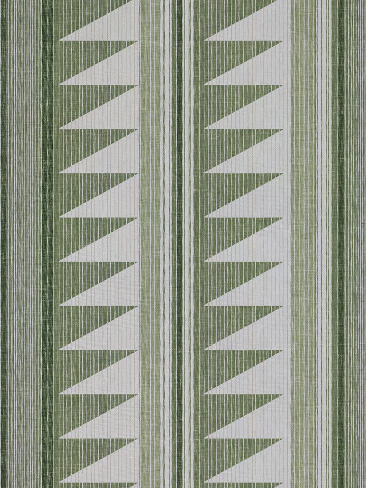 edwin stripe linen fabric by nathan turner green