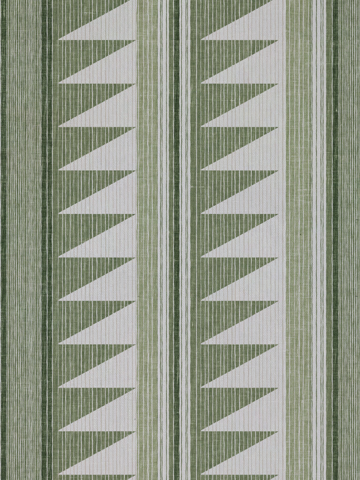 edwin stripe linen fabric by nathan turner green