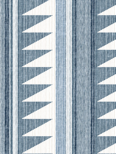 'Edwin Stripe' Wallpaper by Nathan Turner - Blue