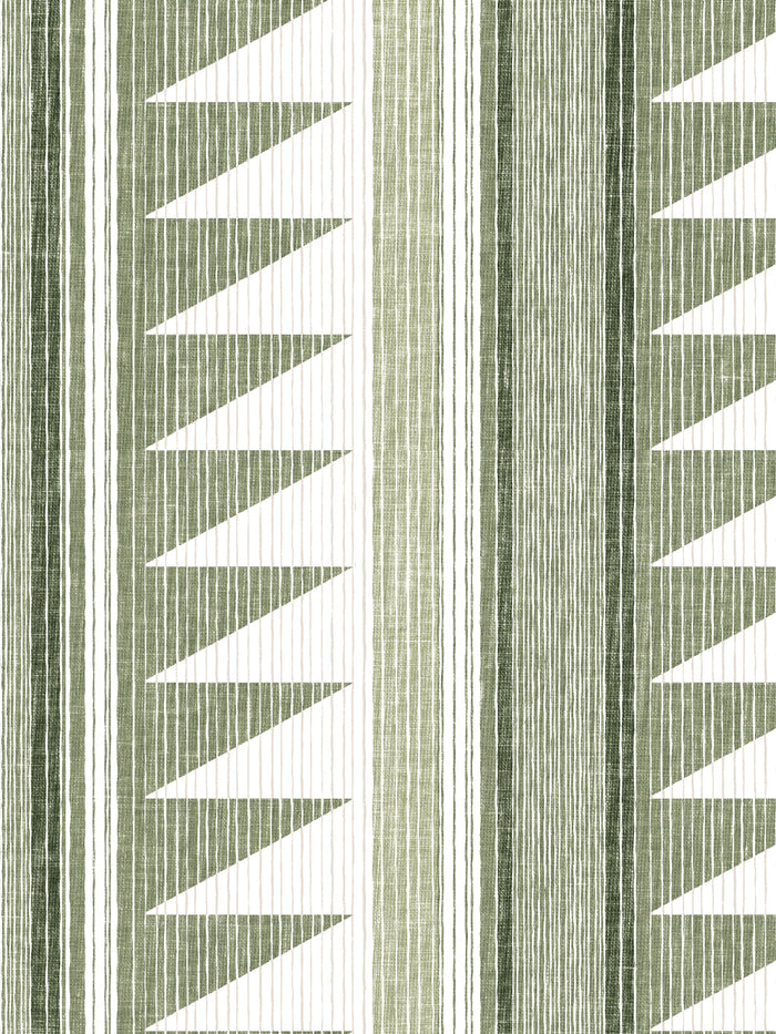 'Edwin Stripe' Wallpaper by Nathan Turner - Green