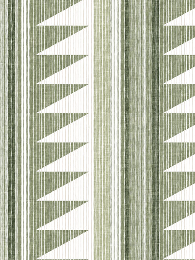 'Edwin Stripe' Wallpaper by Nathan Turner - Green