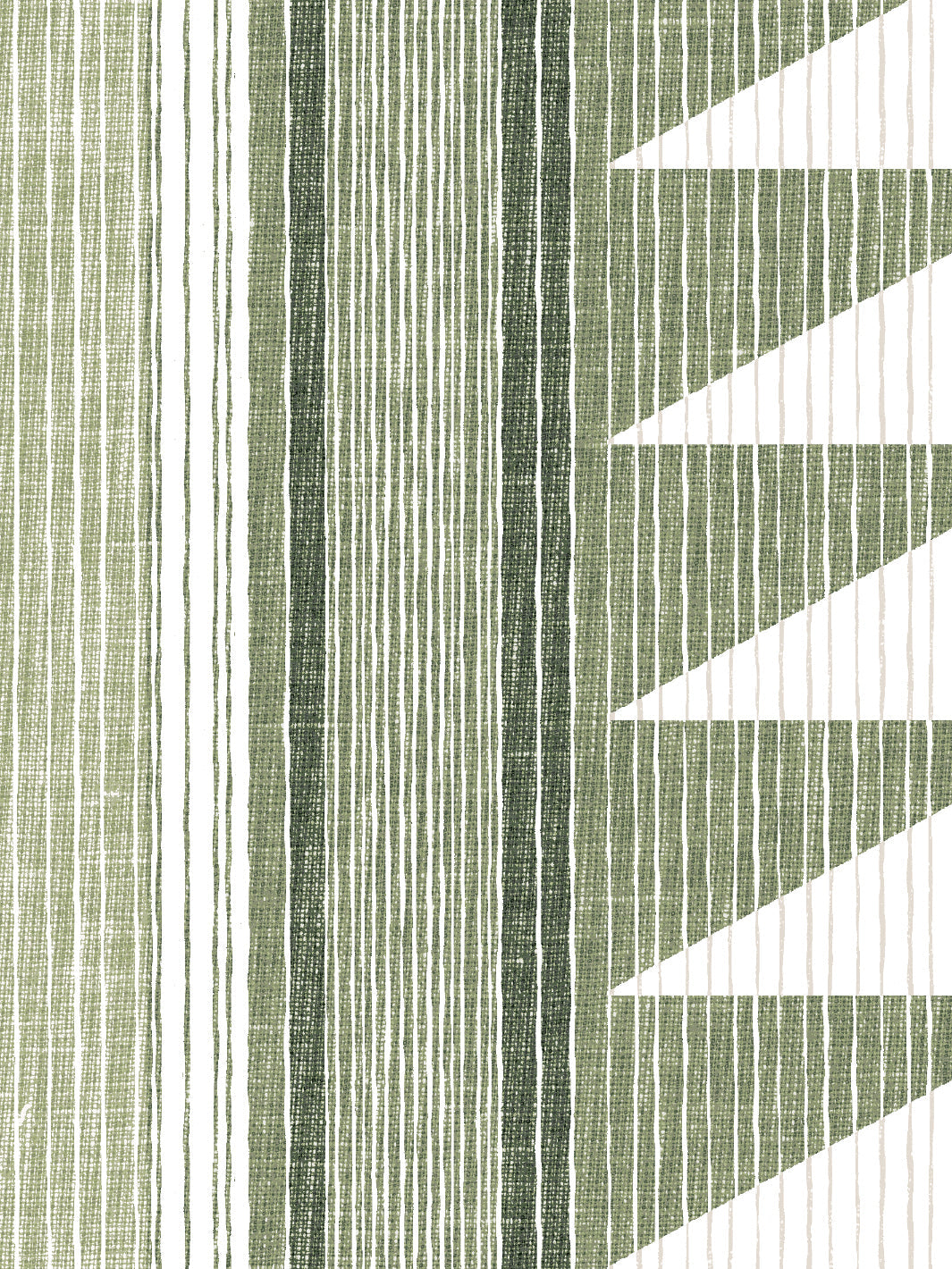 'Edwin Stripe' Wallpaper by Nathan Turner - Green