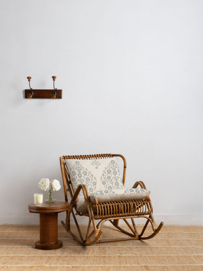 'Eleanor' Linen Fabric by Sugar Paper - Harbor on White