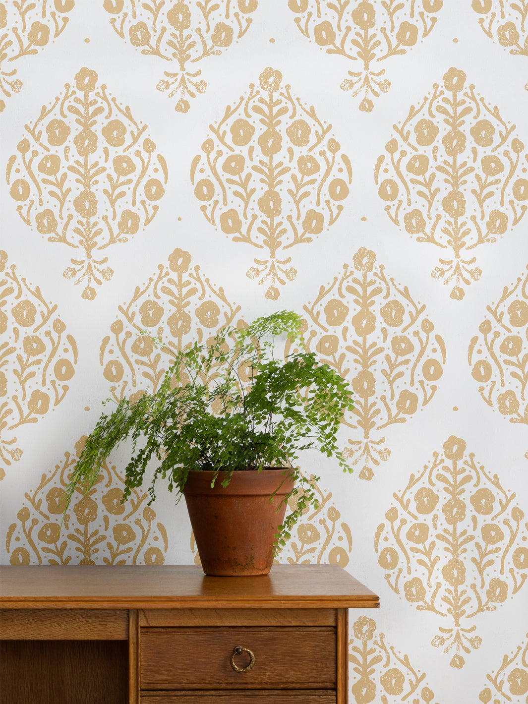 'Eleanor (White Ground)' Wallpaper by Sugar Paper - Hay