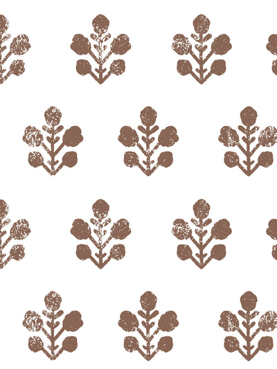 'Ensley Large (White Ground)' Wallpaper by Sugar Paper - Chocolate