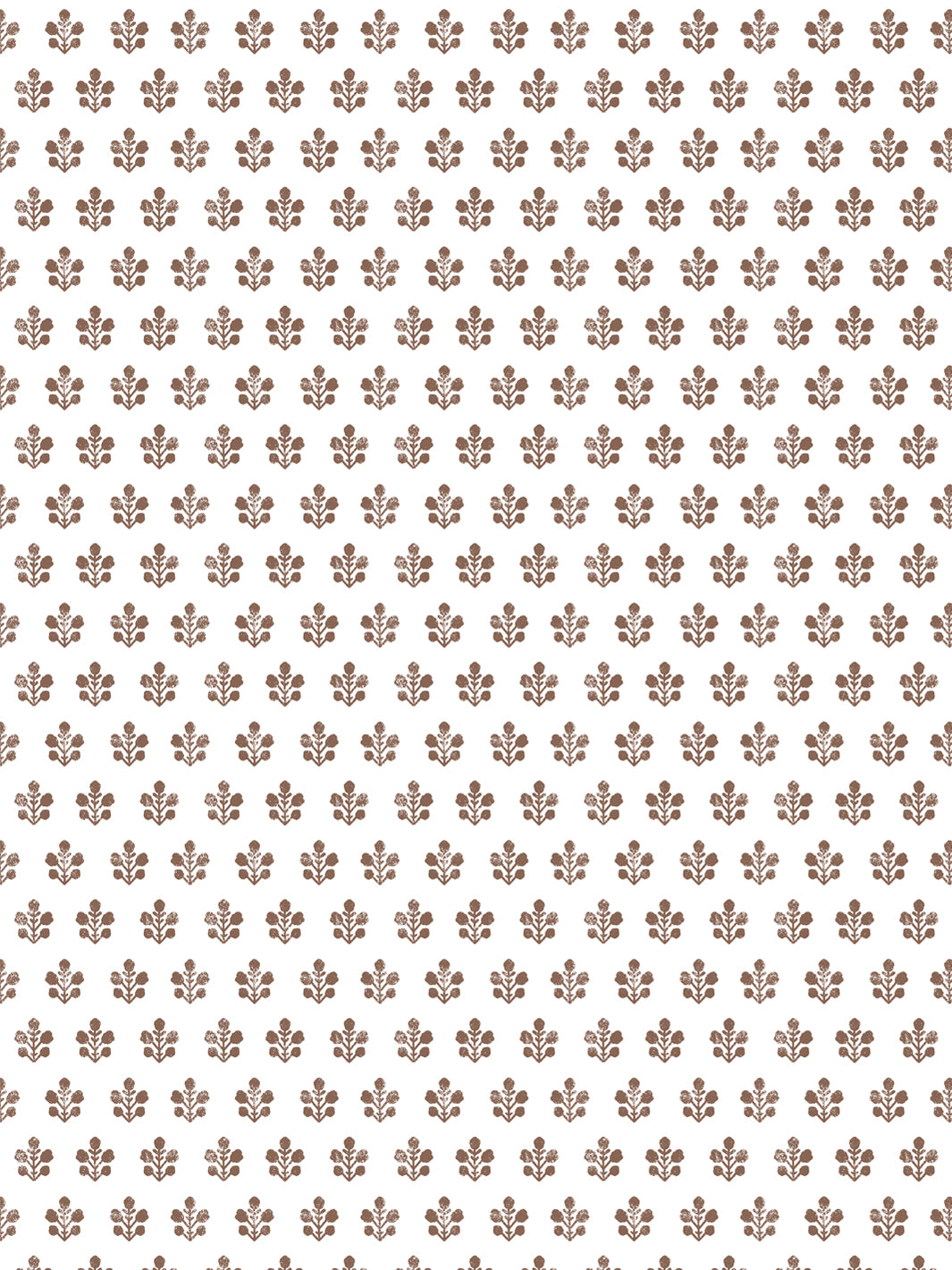 'Ensley Petite (White Ground)' Wallpaper by Sugar Paper - Chocolate