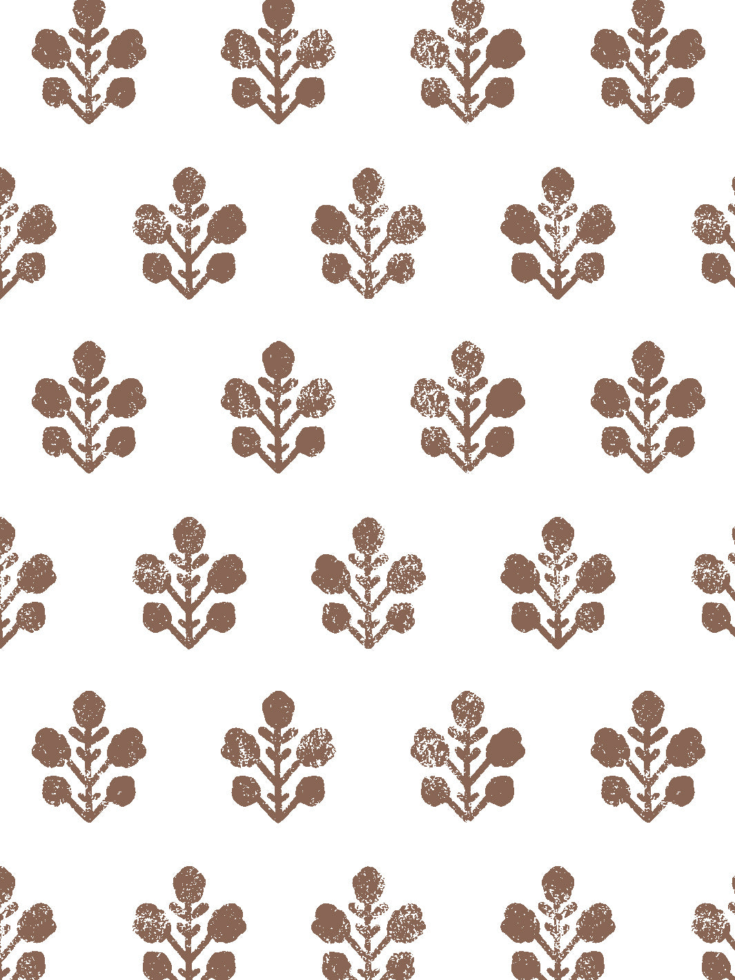 'Ensley Petite (White Ground)' Wallpaper by Sugar Paper - Chocolate