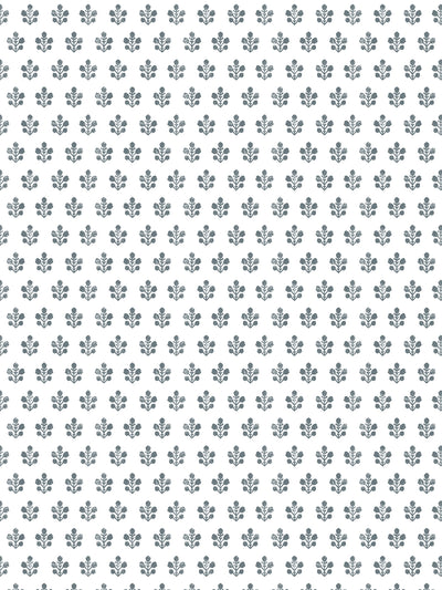 'Ensley Petite (White Ground)' Wallpaper by Sugar Paper - Ocean