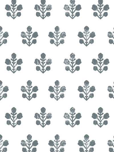 'Ensley Petite (White Ground)' Wallpaper by Sugar Paper - Ocean