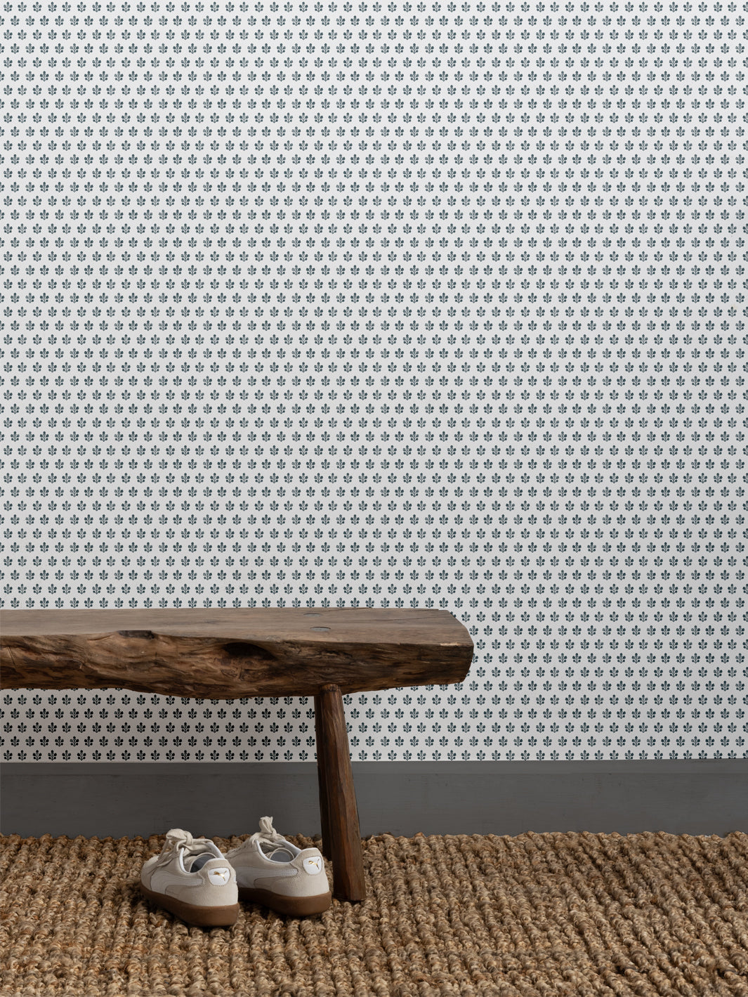 'Ensley Petite (White Ground)' Wallpaper by Sugar Paper - Ocean