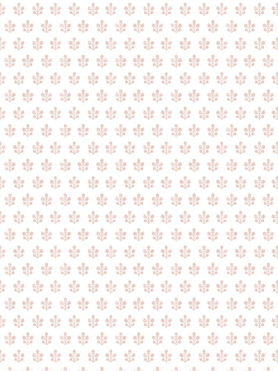 'Ensley Petite (White Ground)' Wallpaper by Sugar Paper - Rose