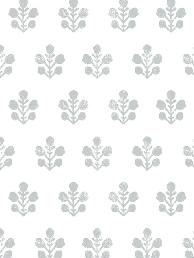 'Ensley Petite (White Ground)' Wallpaper by Sugar Paper - Silver Sage