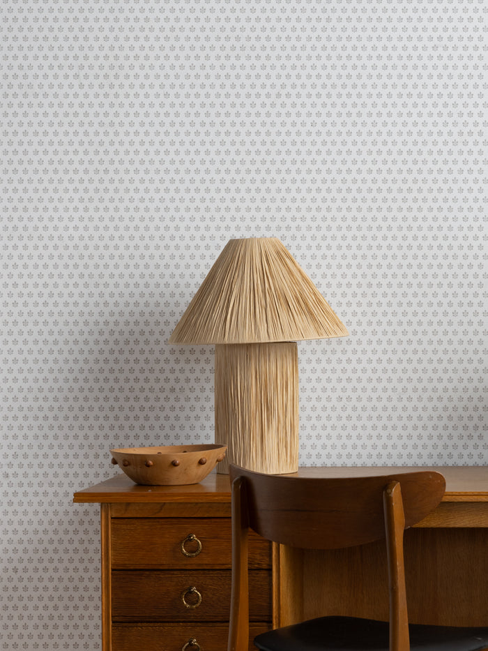 'Ensley Petite (White Ground)' Wallpaper by Sugar Paper - Stone